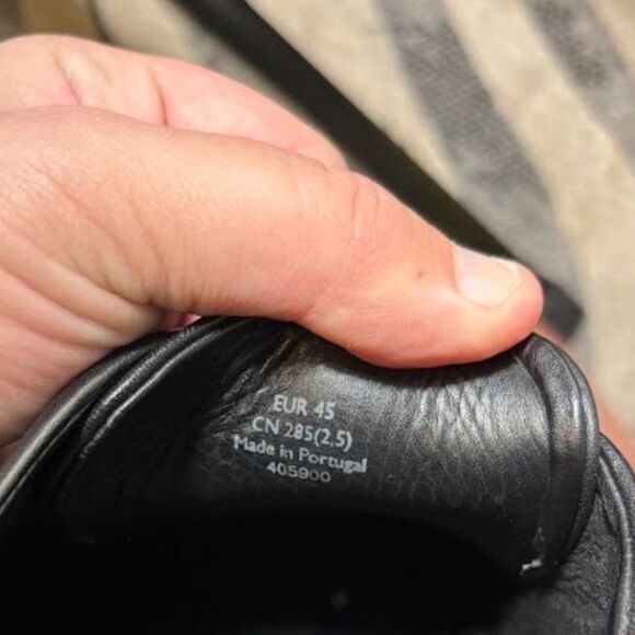 COS Mens Black Slip On Shoes Leather Loafers Size 45 11.5 Minimalist Clean Work